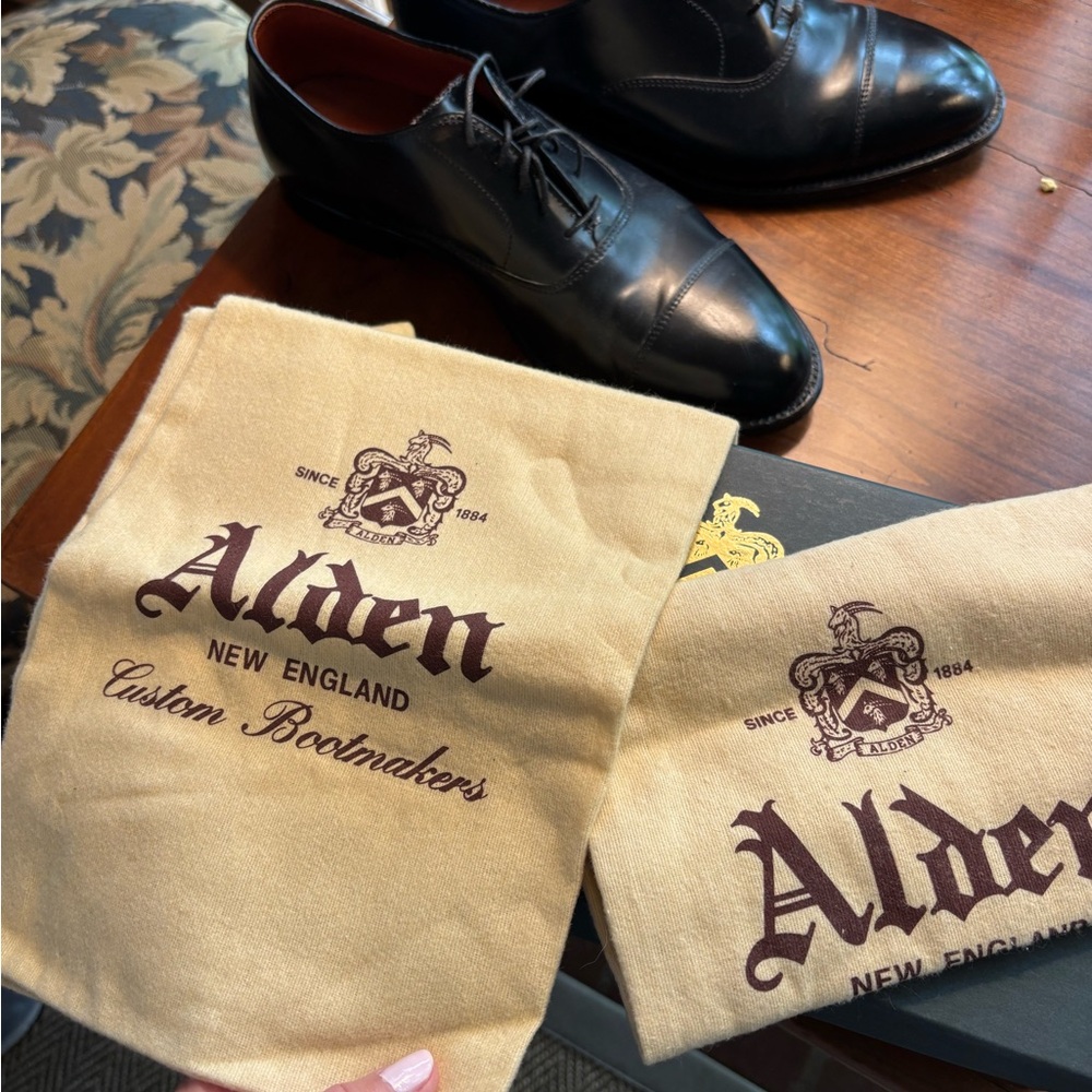 Alden Black Cap-Toe Derby in Polished Shell Cordovan - Picture 13 of 13